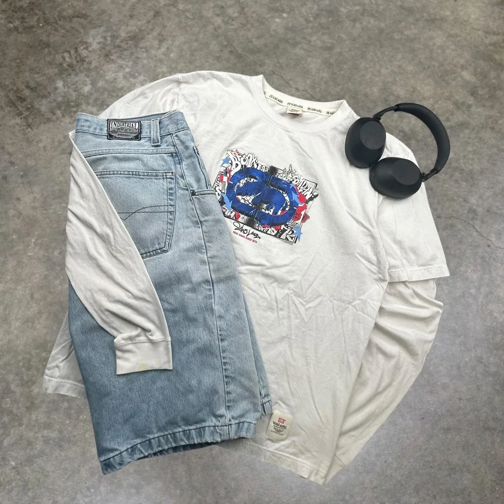 Vintage Ecko Unltd Graphic T Shirt Mens XL White Graffiti Rhino Y2K Streetwear - Picture 1 of 8